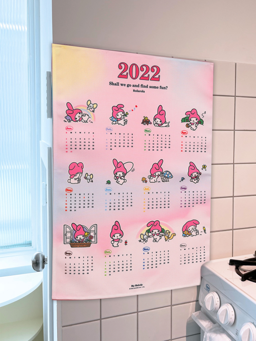 (LV-21708) ROLAROLA X MY MELODY FABRIC CALENDAR MULTI