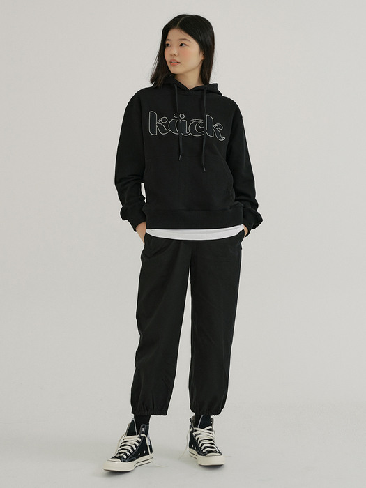 KACK ANKLE BANDING PANTS BLACK