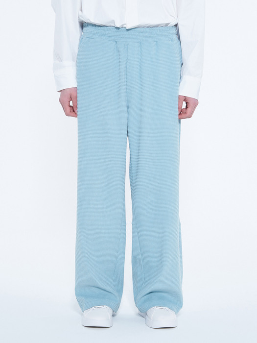 Square Fabric Pants Sky Blue