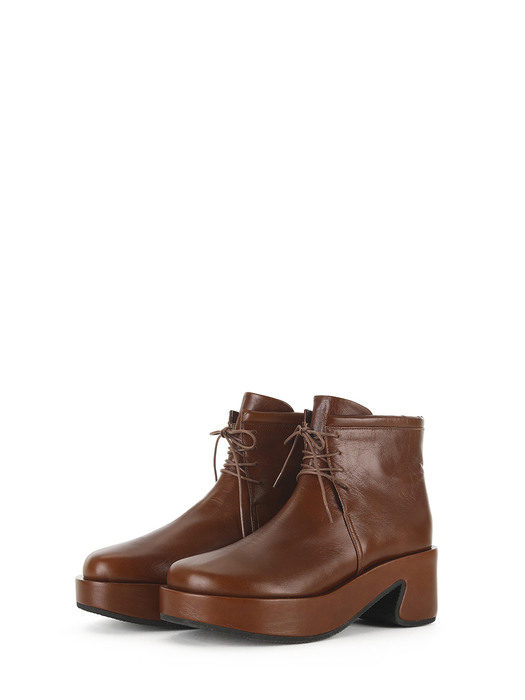 TOBOO LACE-UP [CARAMEL BROWN]