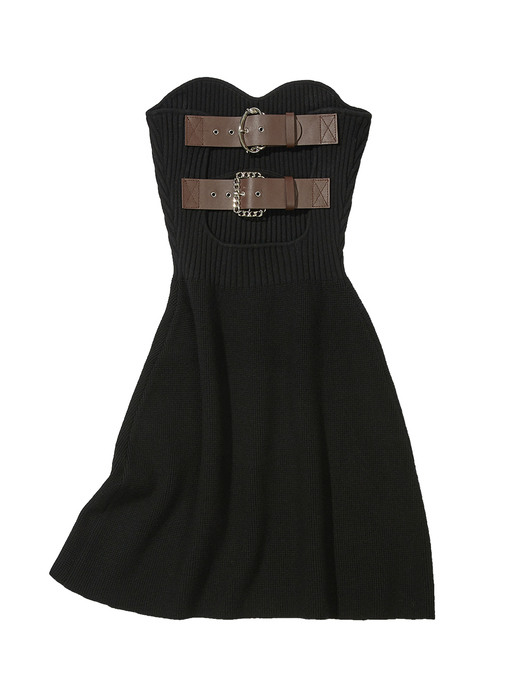 (WOMEN) ANETA BUSTIER COKTAIL KNIT DRESS atb739w(BLACK)