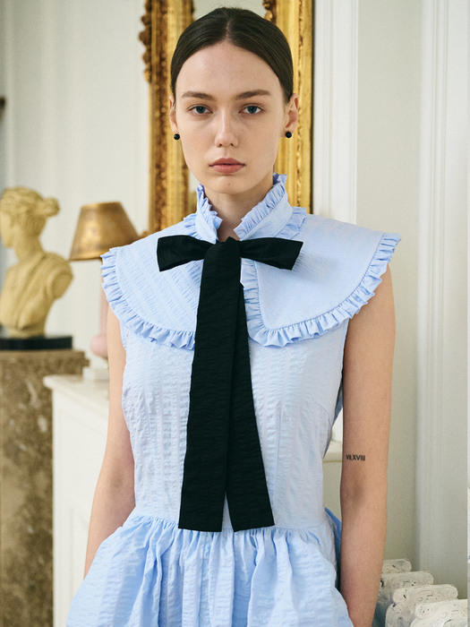 Wave Ribbon Collar - Blue