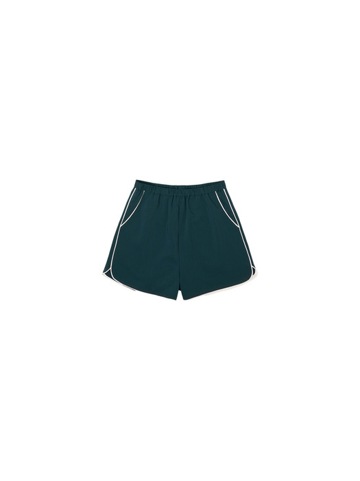 ショートパンツ Siyazu SIPT7044 color line summer banding pants_White 시야쥬]SIPT7044 color line summer banding pants_Deep green