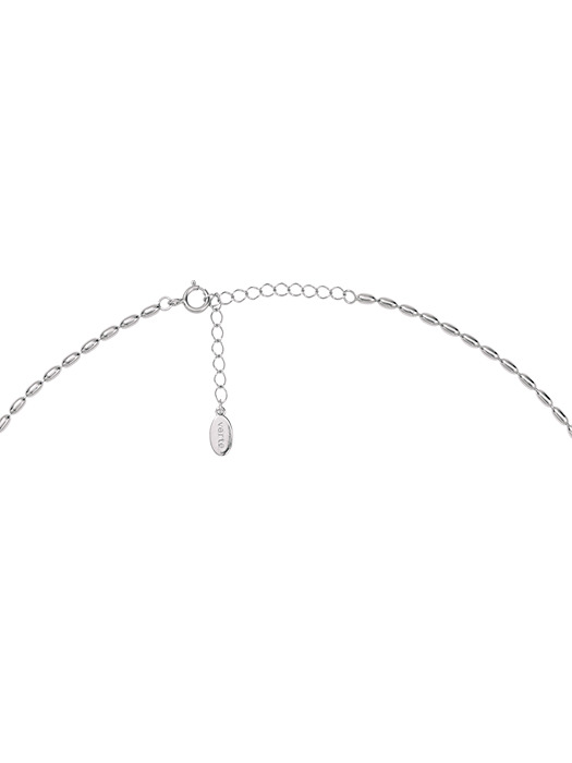 [925 silver] Un.silver.128 / gross rizi necklace (2 color)