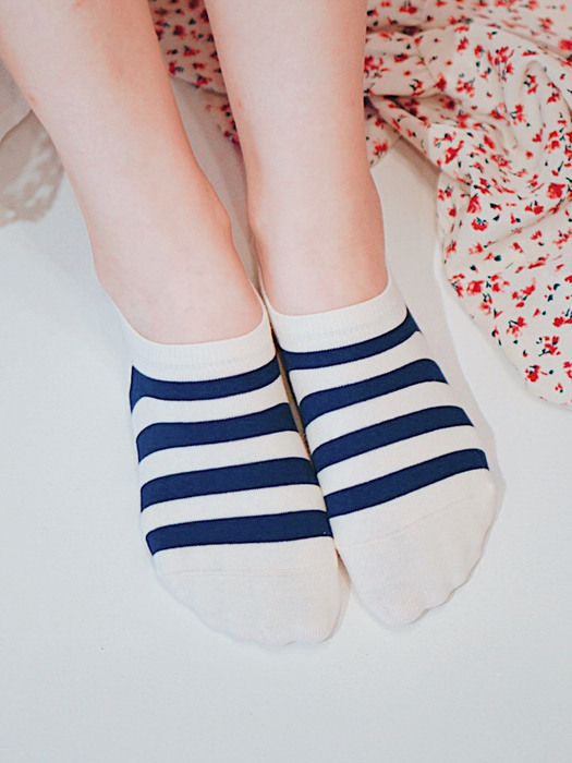 Emotion Stripe Fake Socks