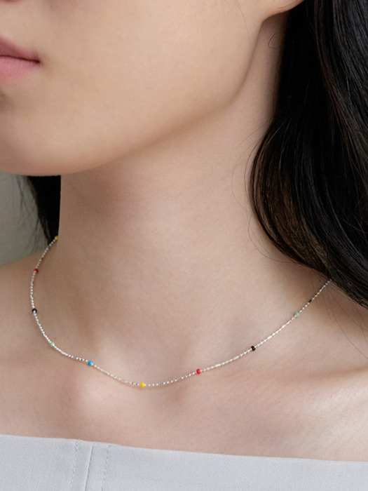 silver925 rainbow necklace