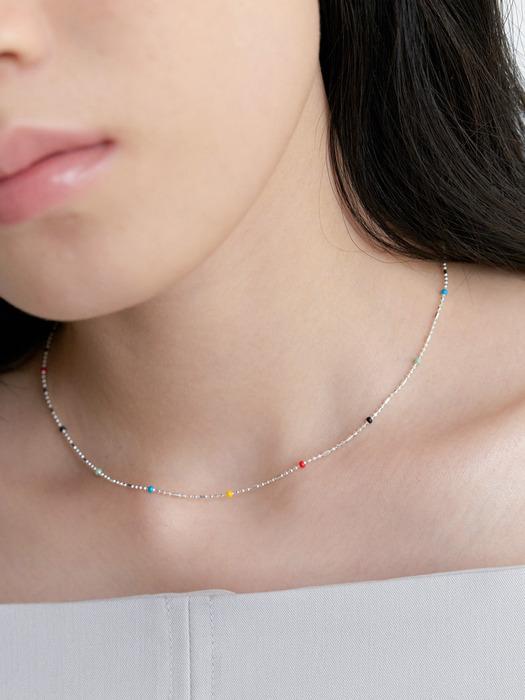 silver925 rainbow necklace