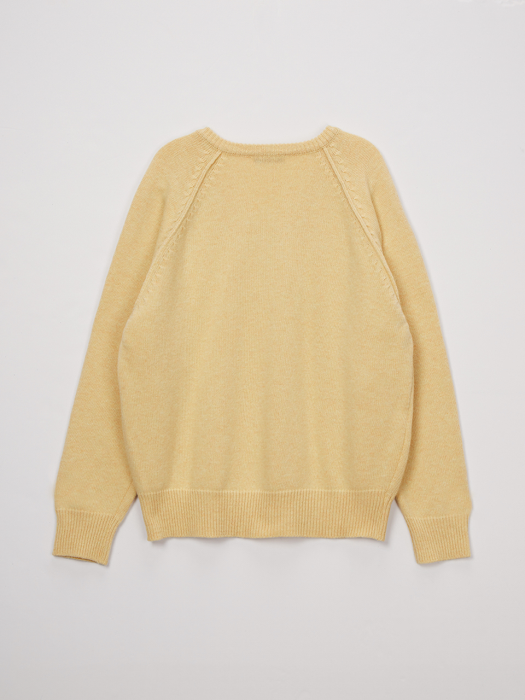 OVERFIT V-NECK PULLOVER_YELLOW