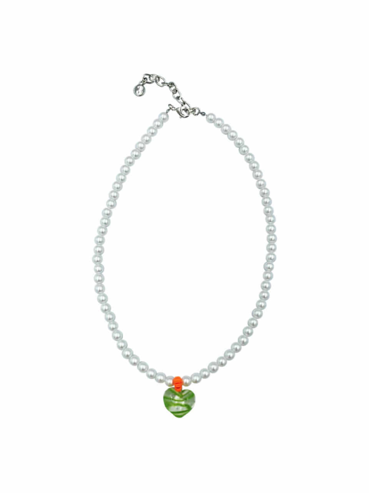 P.S(pearl shell) Love berry necklace Green
