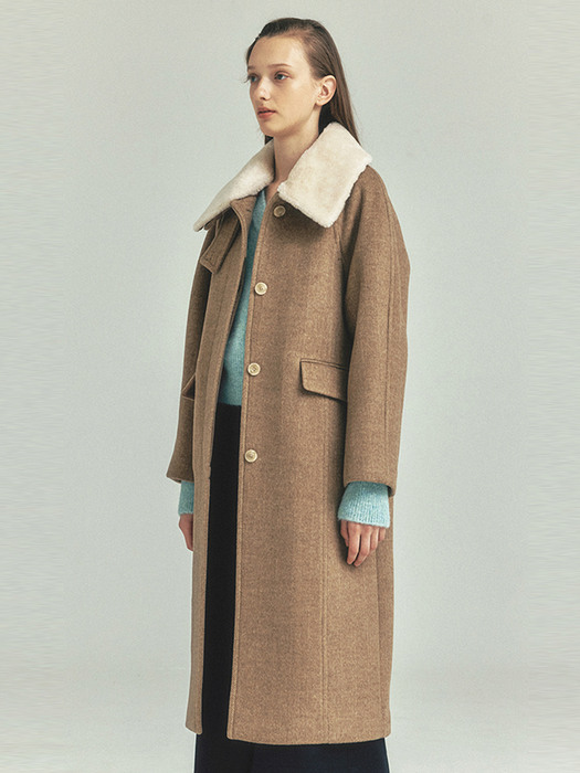 Wool Balmacan Coat_BEIGE