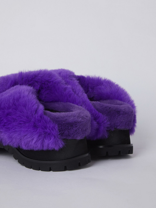 Fur slipper(purple)_DG2AW22501PUR