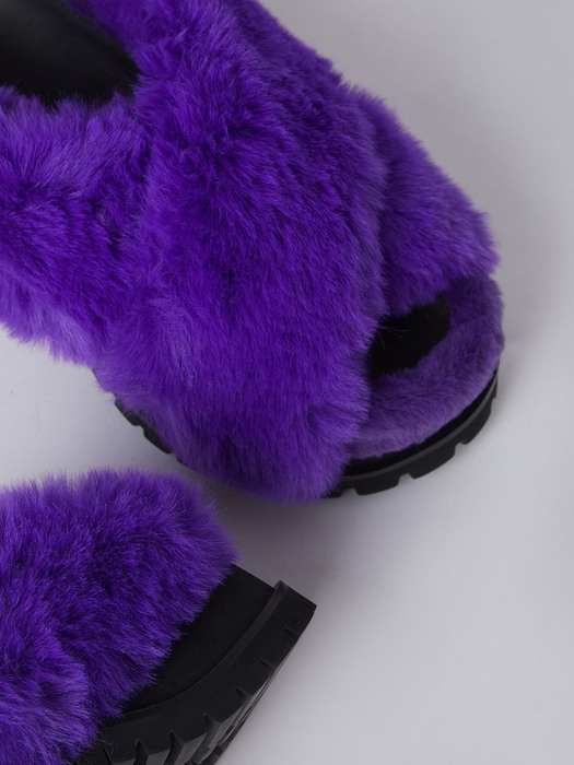 Fur slipper(purple)_DG2AW22501PUR