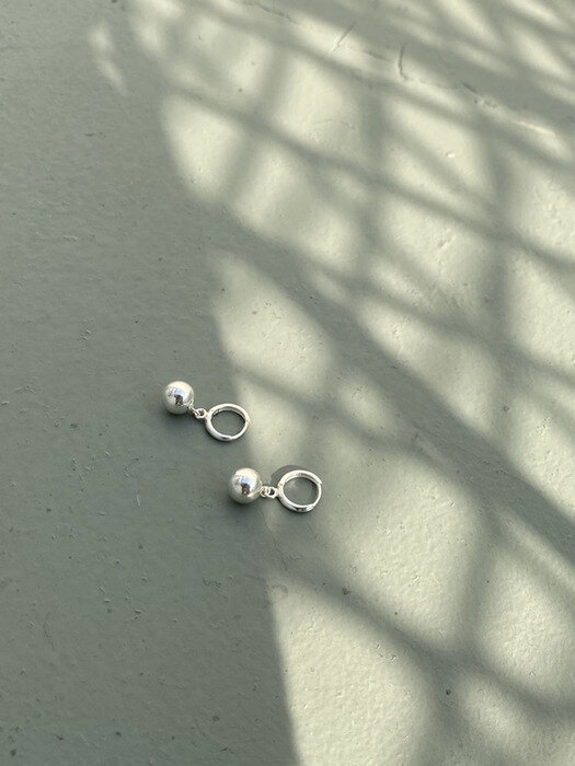 [925 silver] Deux.silver.160 / dodu ball drop earring