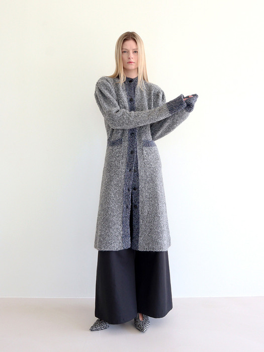 YULI Knit Dress-Grey Granite Boucle