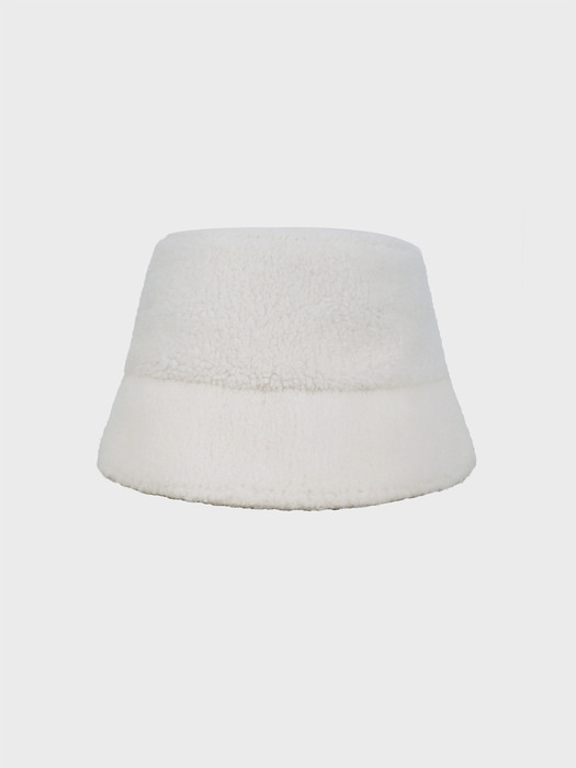 WARM BOUCLE BUCKET HAT_IVORY