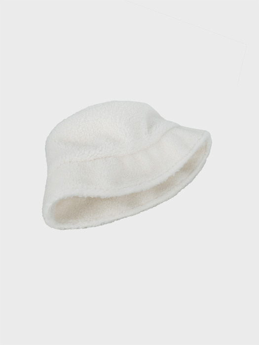 WARM BOUCLE BUCKET HAT_IVORY