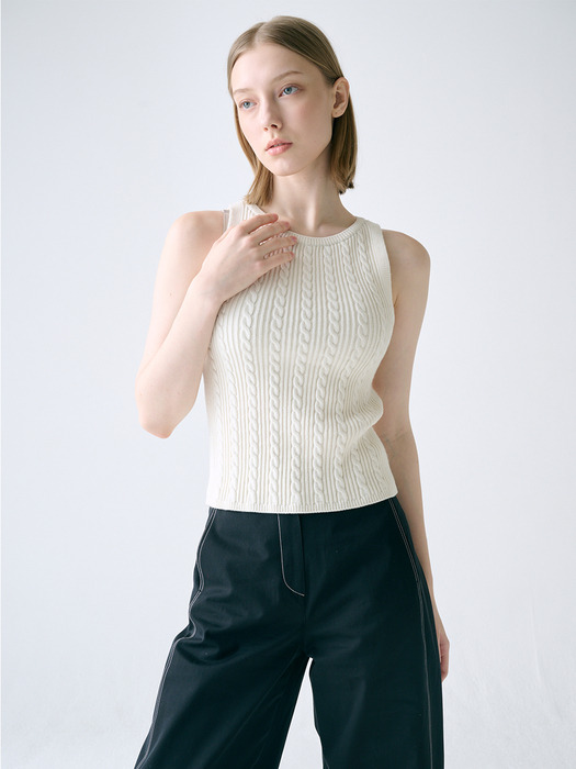 [KNIT] Cable Bolero Cardigan SET _ 2color