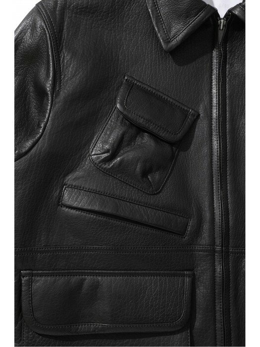 fishing leather jacket_CWUDS23211BKX