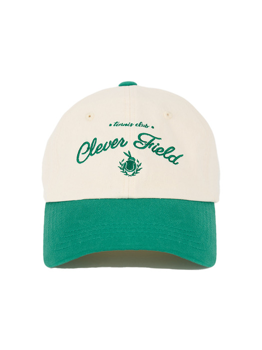 color block embroidered ball cap_ green