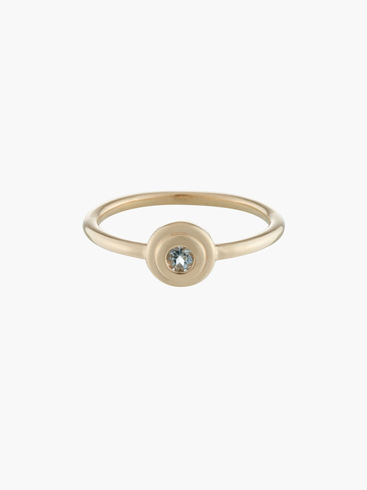 Thick Round Ring_Aquamarine