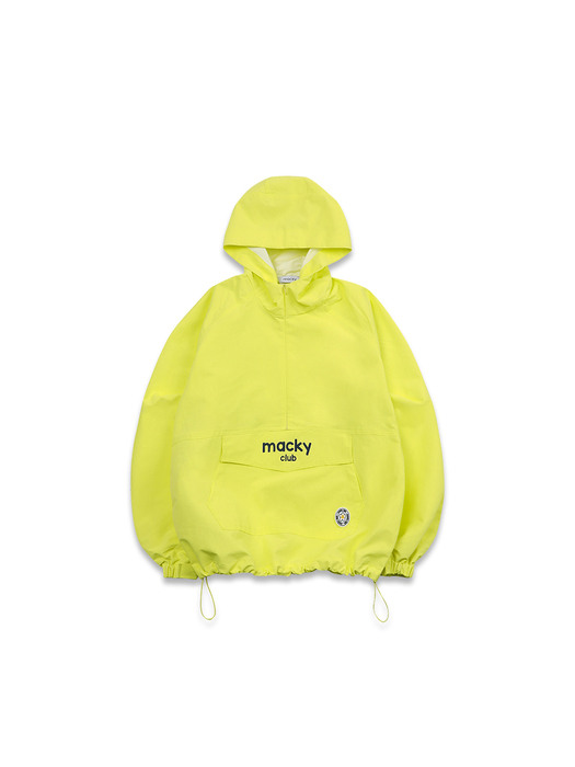 tech hoodie rain anorak yellow