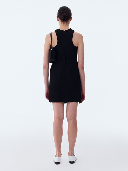 PEONY RESORT MINI DRESS (BLACK)