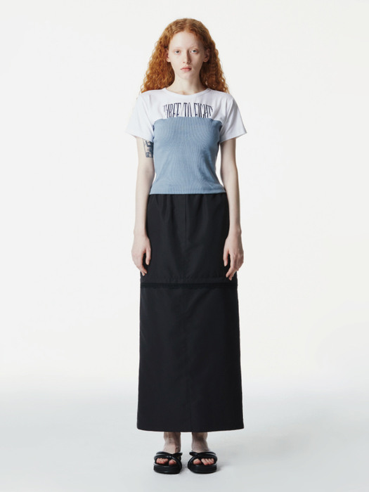 Lace Detachable Skirt (Black)