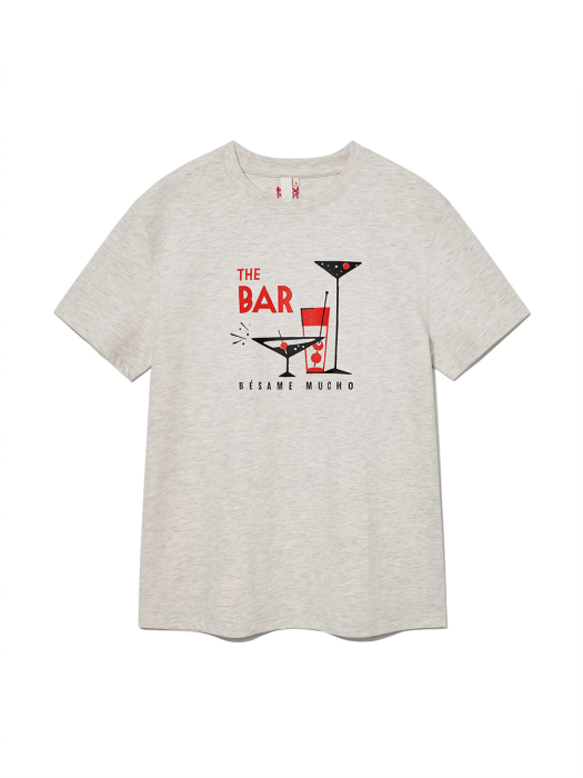 The Bar T-Shirt Melange Grey