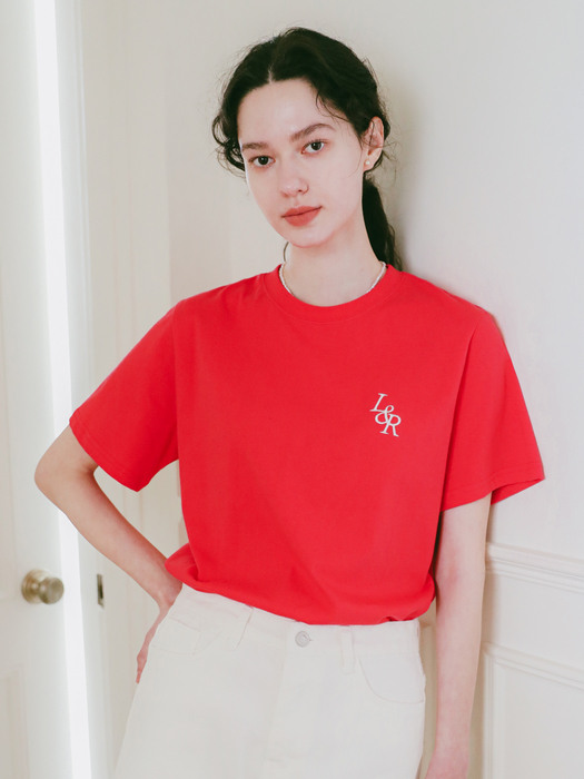 Signature Logo Half-Sleeve T-shirt Red