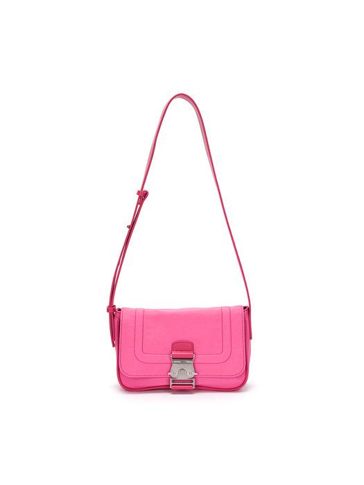 CRISP MINI BUCKLE BAG IN DARK PINK