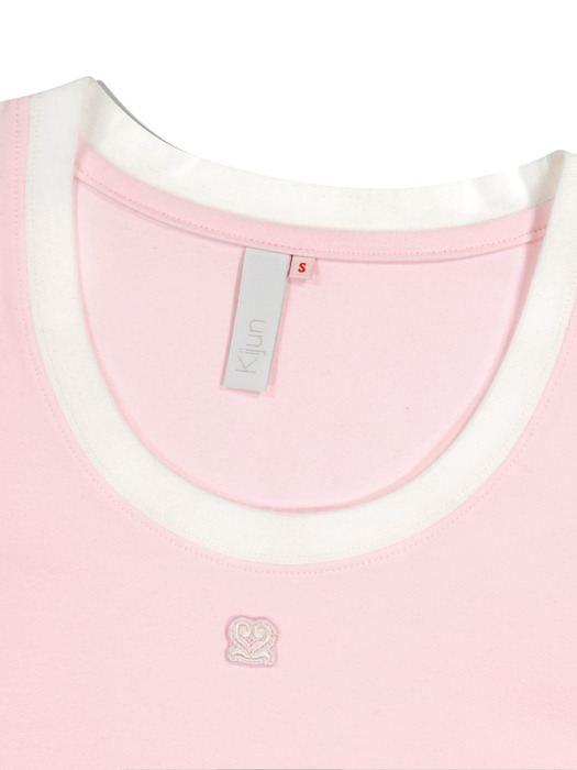 Logo Patch T-shirt Pink Off-White