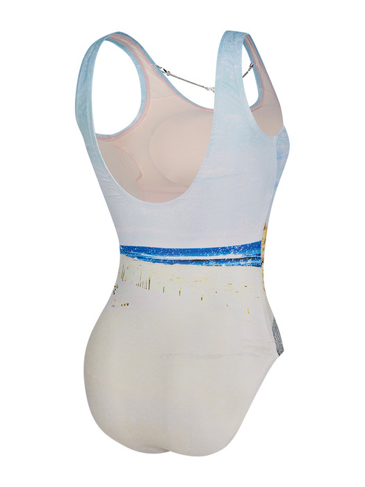 GRAPHIC SWIMSUIT - SKY BLUE