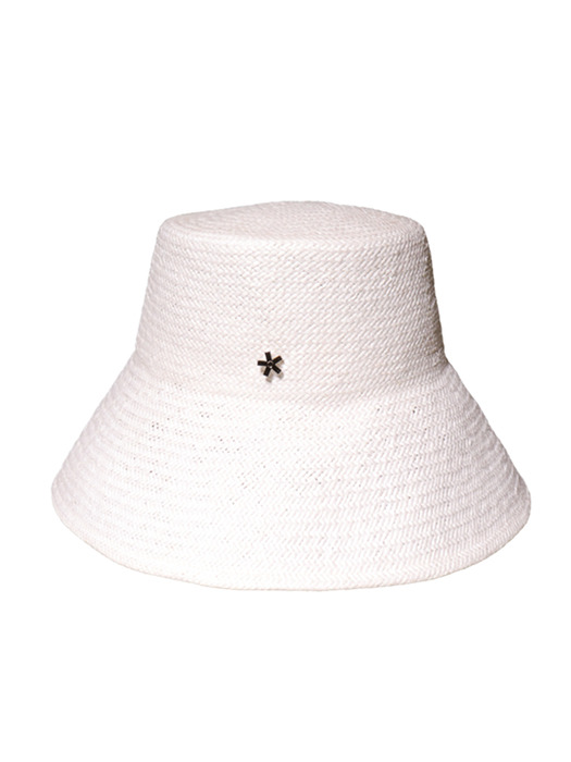 AGAVE WIDE WHITE BUCKET HAT
