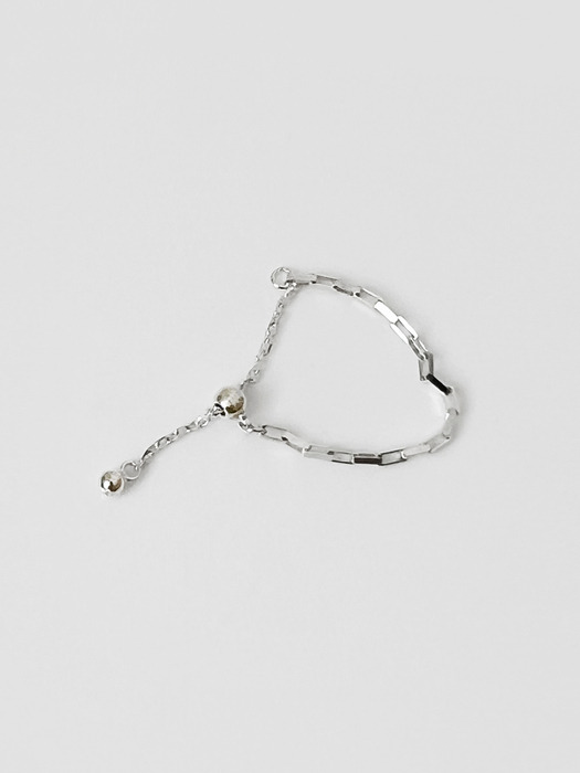 silver 925 rectangle chain ring