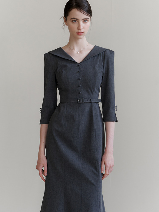 Classic Sailor Collar Dress (4color)