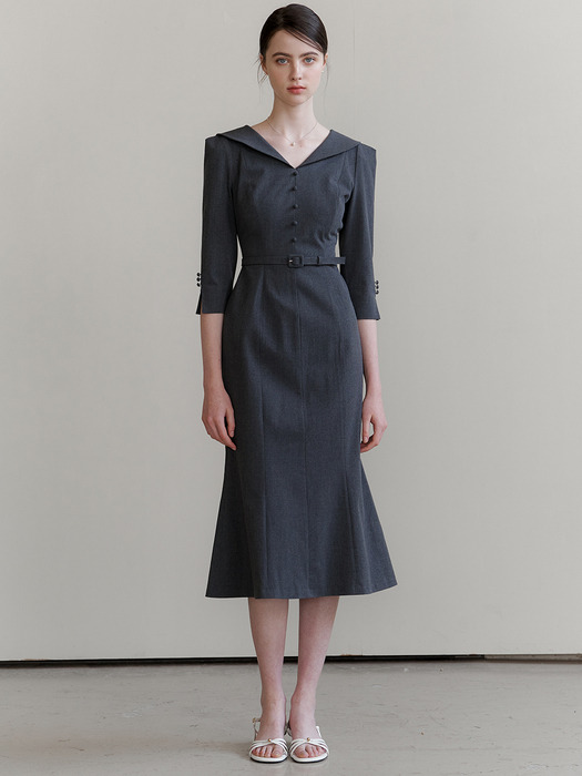 Classic Sailor Collar Dress (4color)