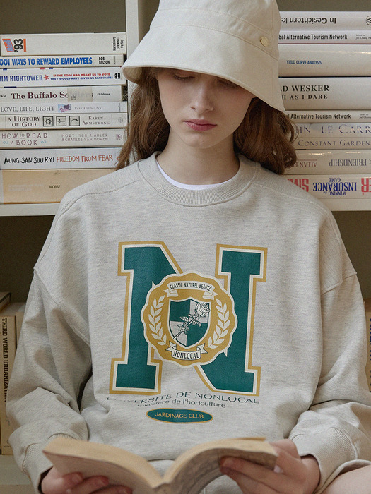 N Logo Sweatshirt - Oatmeal