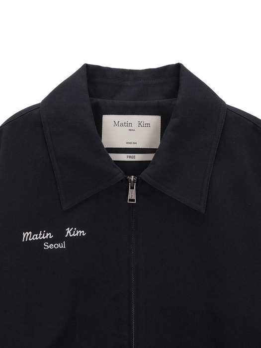 LETTERING DRIZZLER JUMPER IN NAVY