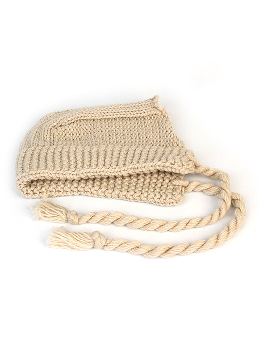 Rope Beige Knit Bonnet Hat 니트보닛햇