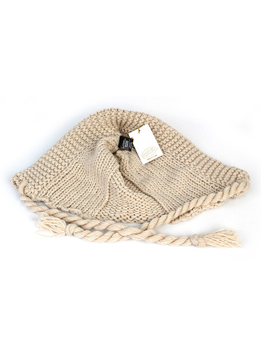 Rope Beige Knit Bonnet Hat 니트보닛햇