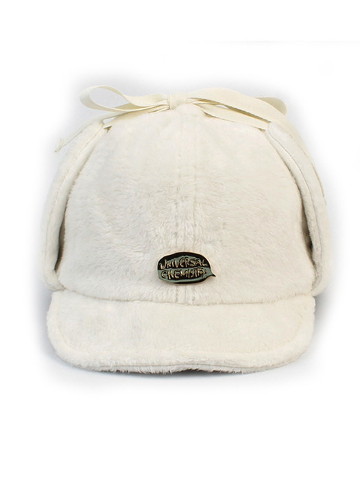 Bubble Muji Ivory Fur Earflap Cap 귀달이모자