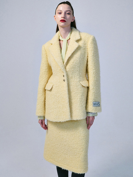 WOOL HOURGLASS JACKET_YELLOW