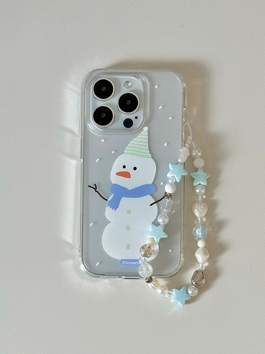 Winter snowman case  (Jelly/Jell hard/Card case)