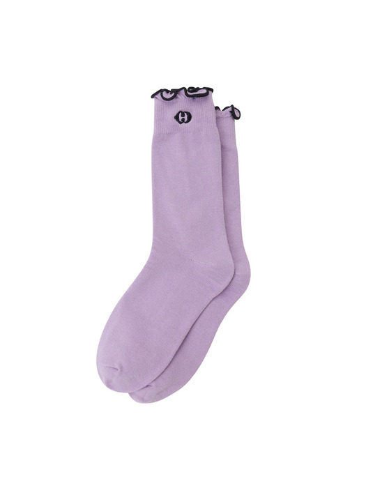 Embroidery Point Scallop Socks_LXLAM24160PPX