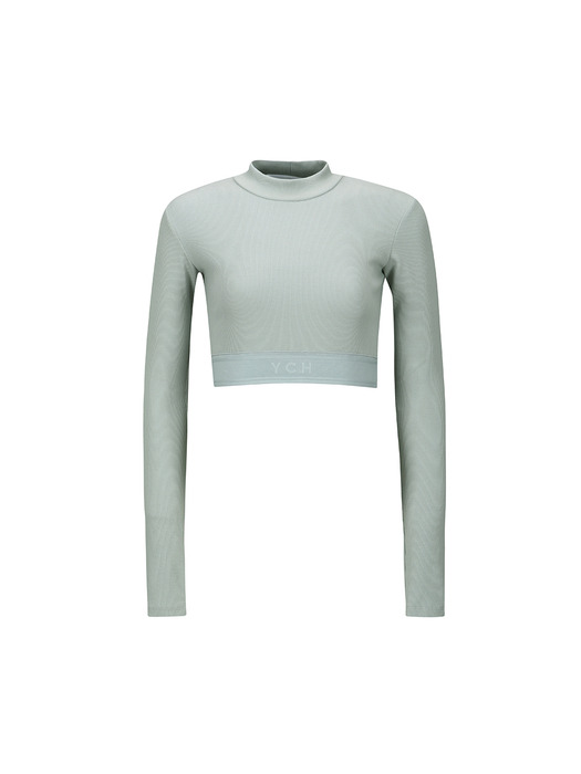 LONG-SLEEVE CROPPED TOP