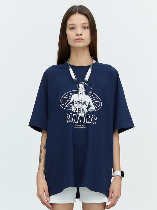 DRY AIR RUN PEOPLE OVER FIT TEE_NAVY