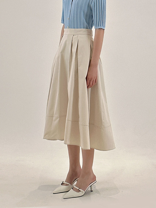 Lautre de min Anna Beige Flare skirt