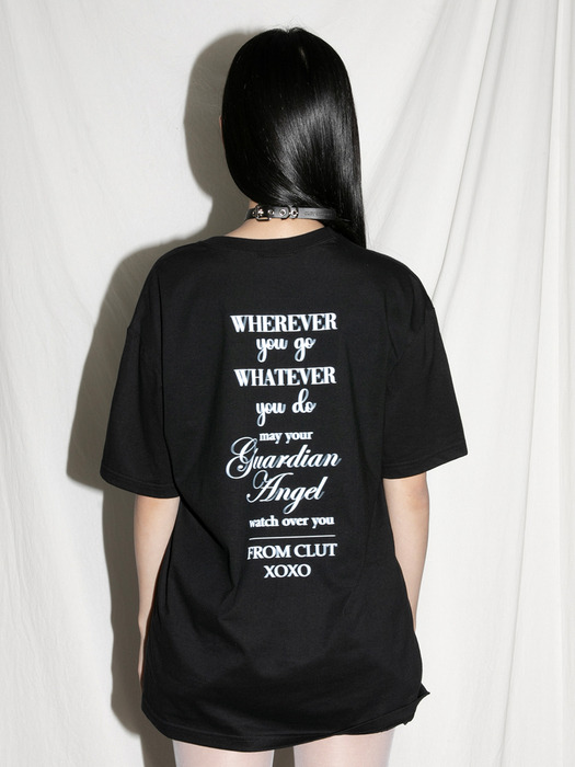 0 2 Angels Whisper T-shirt - BLACK