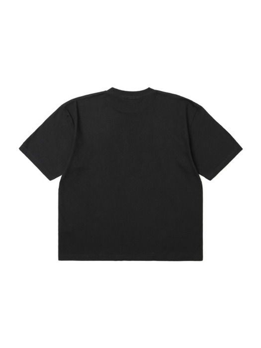 남여공용 로고 반팔 티셔츠[BLACK](UA6ST10_39)
