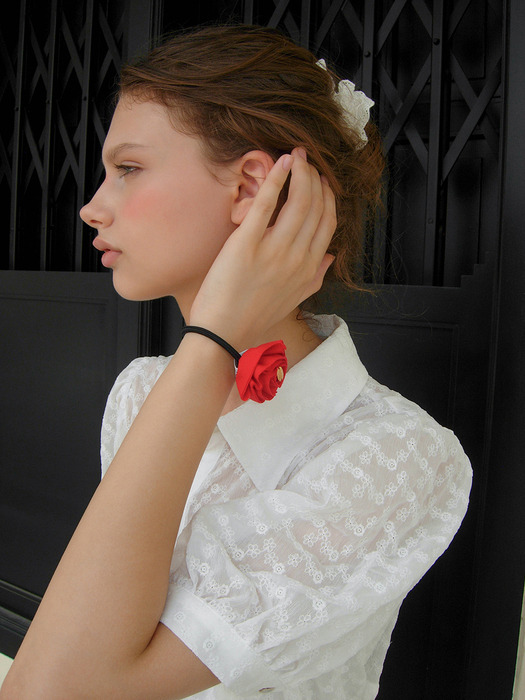 Rose Hair Tie_Red